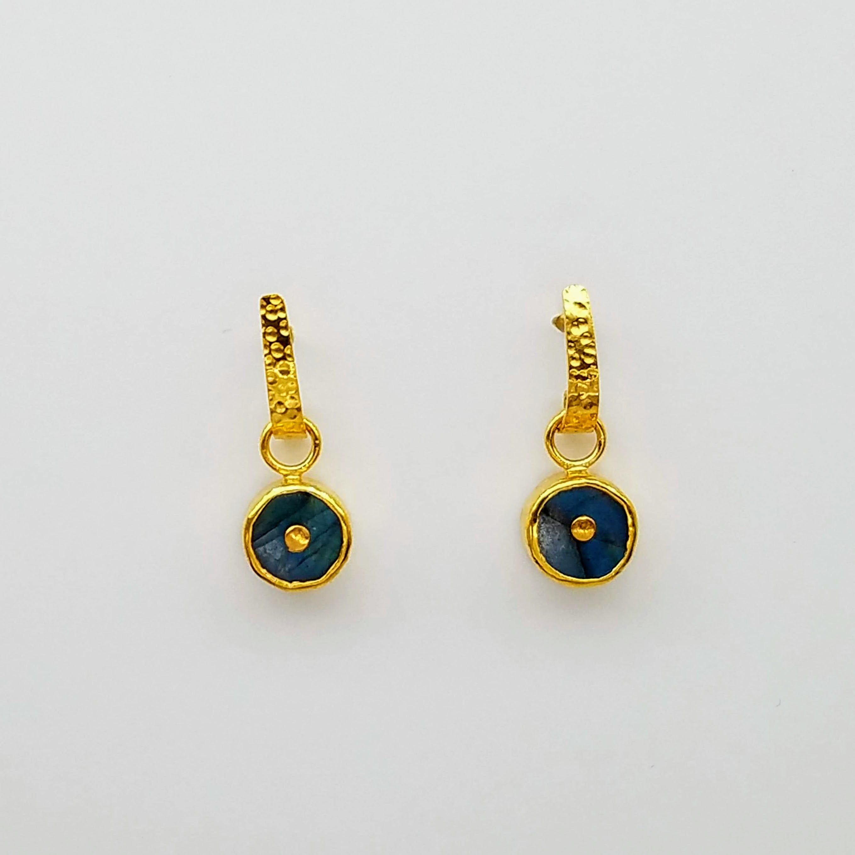 HAMMERED POST SUN EARRINGS