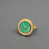 PAVE SUN GOLD RING