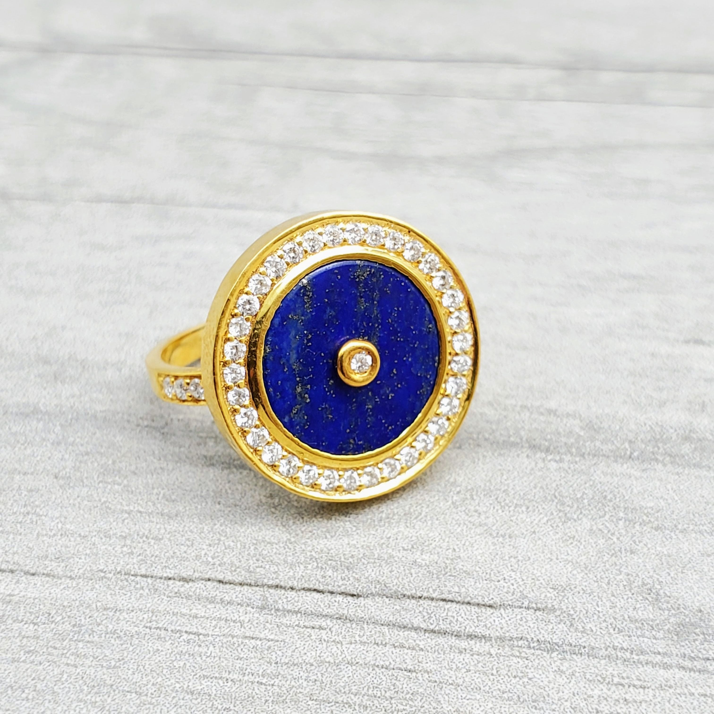 PAVE SUN GOLD RING