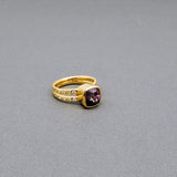 SPINEL AND DIAMIONDS RING
