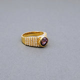 SPINEL AND DIAMIONDS RING