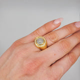 AQUAMARINE DIAMONDS 18KT RING