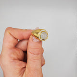 AQUAMARINE DIAMONDS 18KT RING