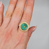 PAVE SUN GOLD RING