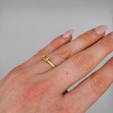 CITRINE TEXTURED RING