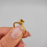 CITRINE TEXTURED RING