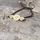 TRIPLE MOONSTONE SUN GOLD BRACELET