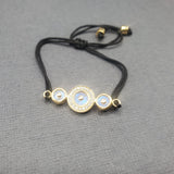 TRIPLE MOONSTONE SUN GOLD BRACELET