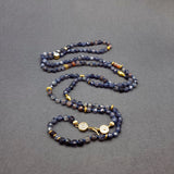 LONG SAPPHIRE BEADED NECKLACE