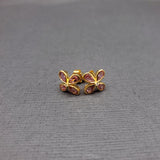 FOUR PETAL TOURMALINE AND DIAMOND EARRINGS