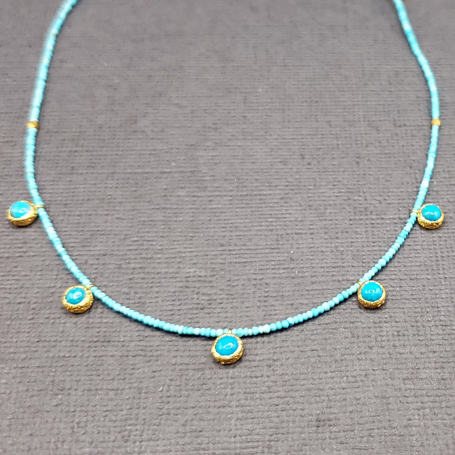 TURQUOISE ON TURQUOISE NECKLACE