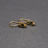 GREEN TOURMALINE AND DIAMOND EARRINGS