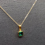 EMERALD OR SAPPHIRE PENDANT