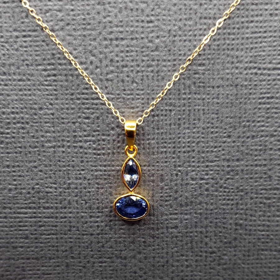 DOUBLE SAPPHIRE PENDANT