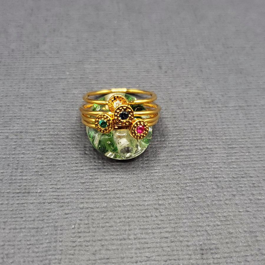 PRECIOUS GEMSTONE SOLITAIRE GOLD RING