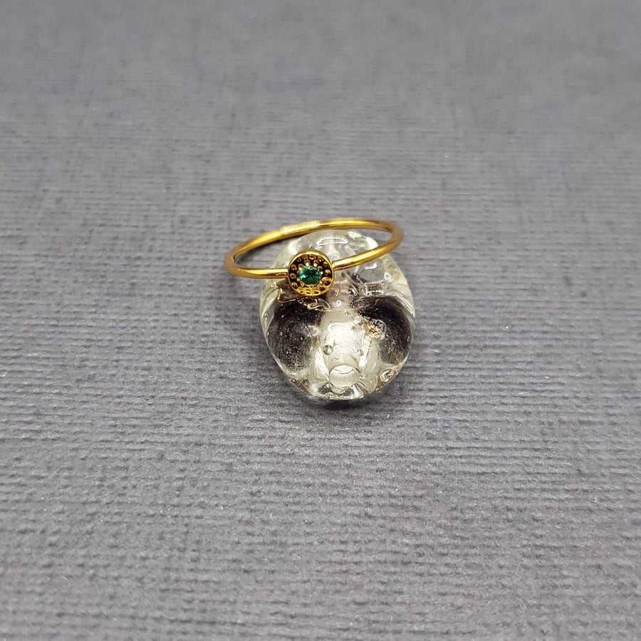 PRECIOUS GEMSTONE SOLITAIRE GOLD RING