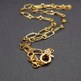 HAMMERED LINK 14KT NECKLACE