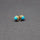 DIAMOND TURQUOISE STUD EARRINGS