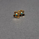 FLOWER TURQUOISE STUD EARRINGS