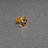 FLOWER TURQUOISE STUD EARRINGS
