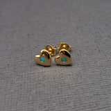 HEART TURQUOISE STUD EARRINGS