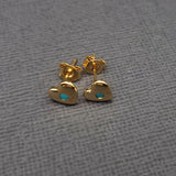 HEART TURQUOISE STUD EARRINGS