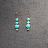 FOUR SHAPE TURQUOISE EARRINGS