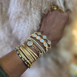 GEMSTONE HINGED BRACELET