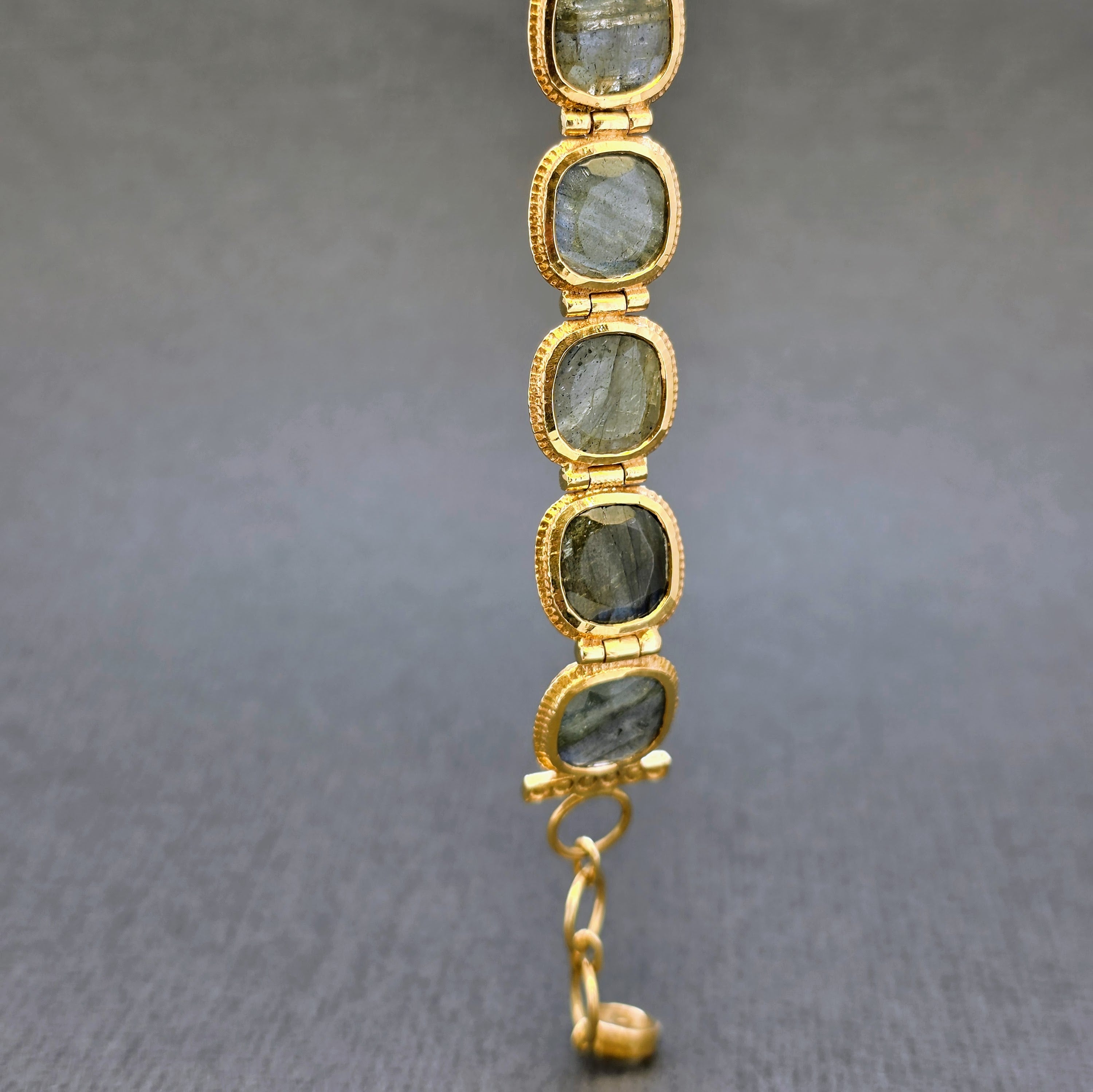 GEMSTONE HINGED BRACELET