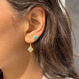 RHOMBUS TURQUOISE EARRINGS