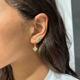 RHOMBUS TURQUOISE EARRINGS