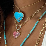 TURQUOISE HEART NECKLACE