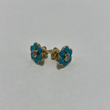 DAISY TURQUOISE STUD EARRINGS