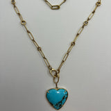 TURQUOISE HEART NECKLACE
