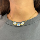 MOONSTONE TRIO CHOKER NECKLACE