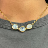 MOONSTONE TRIO CHOKER NECKLACE