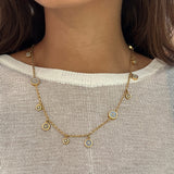 MOONSTONE MULTI CHARM NECKLACE