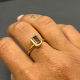 RECTANGULAR TOURMALINE RING