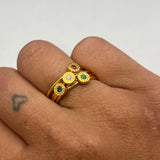 PRECIOUS GEMSTONE SOLITAIRE GOLD RING