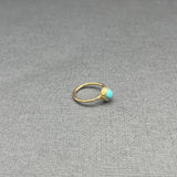 CABOCHON TURQUOISE GOLD RING
