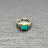 ABSTRACT MIXED METAL RING