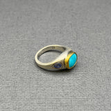 ABSTRACT MIXED METAL RING