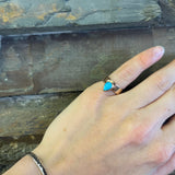 PEAR TURQUOISE ROSE GOLD RING