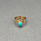 PEAR TURQUOISE ROSE GOLD RING