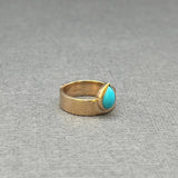 PEAR TURQUOISE ROSE GOLD RING