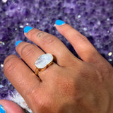 CLOUDY WITH A CHANCE OF MOONSTONE RING