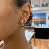 HAMMERED POST SUN EARRINGS