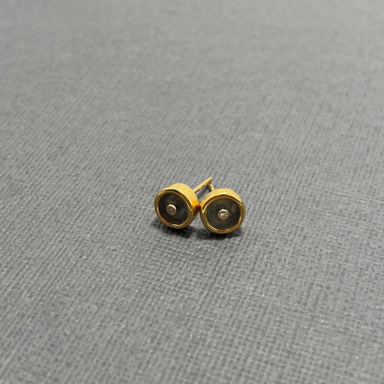 DIAMOND SUN STUD EARRINGS
