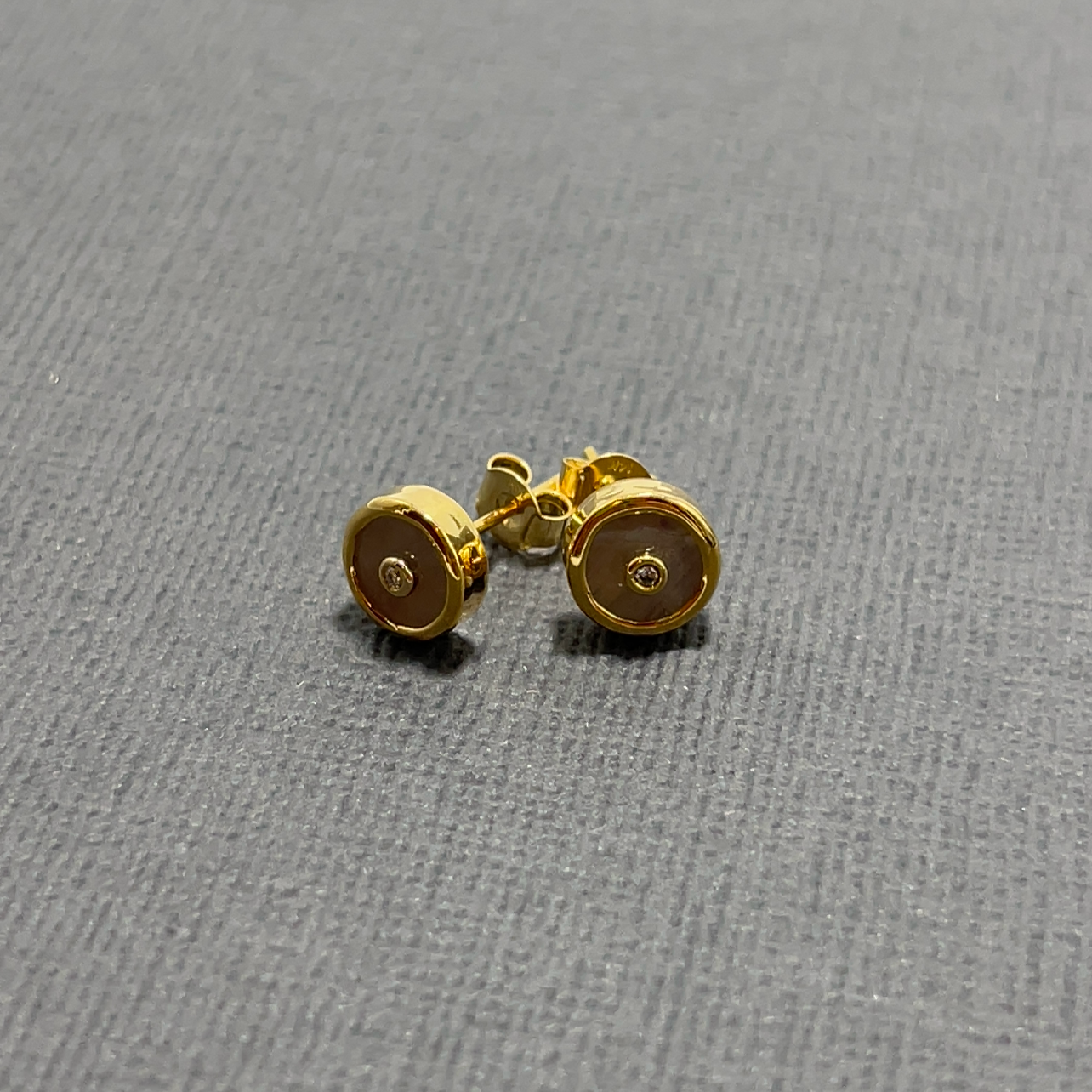 DIAMOND SUN STUD EARRINGS