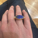 LAPIS DIAMONDS GOLD RING